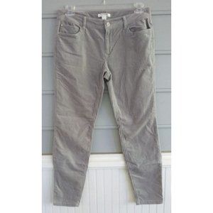 White House Black Market Light Gray Velour Pants - Size 10